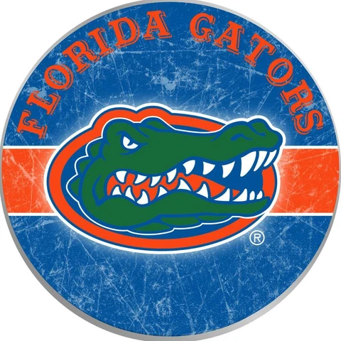 Florida Gators 13.5 Inch Metal Distressed Bottle Cap Sign [NEW] NCAA Plaque Cover