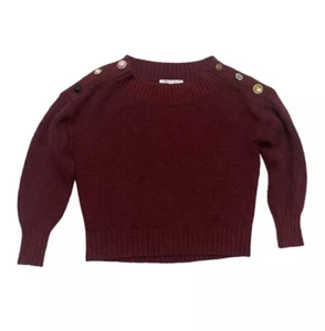 MAGLIONE VERONICA BEARD CHASE JEWELY BOTTONI MISTO LANA ROSSO TAGLIA M VENDITA AL DETTAGLIO $495 - Foto 1 di 9