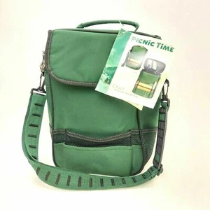 Picnic Time 2 Wine Bottles Insulated Shoulder Bag Travel Outdoor Hiking Camping - Picture 1 of 8