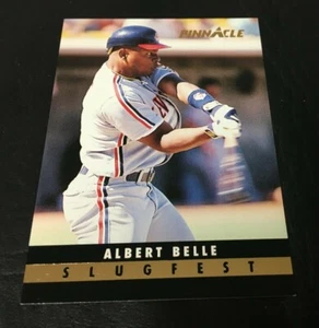 ALBERT BELLE 1993 PINNACLE SLUGFEST INSERTO CARD #11 CLEVELAND INDIANS - Foto 1 di 2