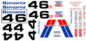 #46 Calcomanías BRE DATSUN 510 1972 Peter Brock - John Morton escala 1/24 - 1/25 - Imagen 1 de 5