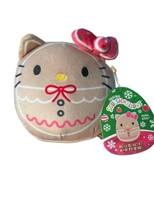 Hello Kitty Squishmallow Gingerbread Christmas Holiday 5" Plush Toy Gift NWT - Picture 1 of 3