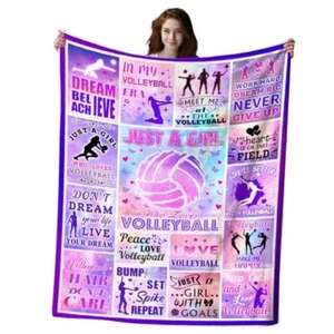 Blanket Gifts for Teen Girls,Stuff Throw and Blankets for 60"x50" Volleyball - Picture 1 of 8