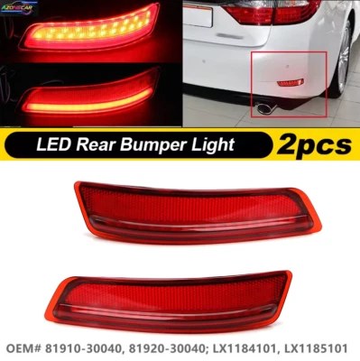 Luz de freno de parada de señal de giro reflector de parachoques 2 LED para Lexus ES250 ES350 ES300h Foto 1 de 4