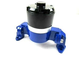 SBC 350 383 Chevy Aluminum High Flow 12V Electric Water Pump Blue K71302BU - Picture 1 of 4
