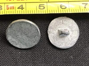 Flat Pewter Buttons 19mm (12 Buttons) For Historical Clothing And Uniforms - Picture 1 of 1