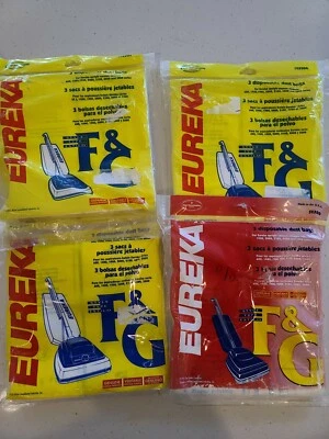 Lot of 4 (3 packs) Genuine Eureka Type F & G Vacuum Cleaner Dust Bags  - Image 1 of 4