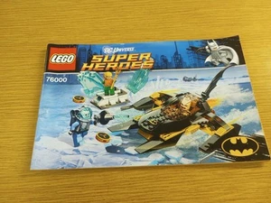 Lego DC 76000 Arctic Batman vs Mr. Freeze Aquaman instruction book/manual only - Picture 1 of 1