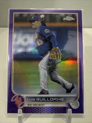 2022 Topps Chrome Update Series Luis Guillorme Purple Refractor USC108 - Image 1 of 2