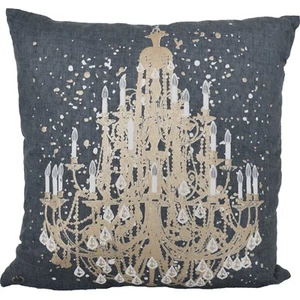 18" Gray and White Throw Pillow - Picture 1 of 5