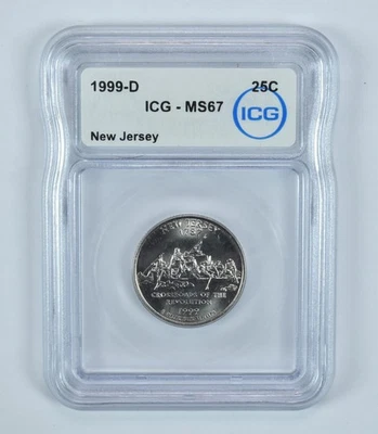 1999-D Washington State Quarter New Jersey MS67 ICG *3340 - Image 1 of 4