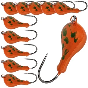 10er Pack 1/2oz Blackfish Tautog & Sheepshead Jigkopf Orange - Bild 1 von 1