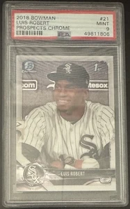 2018 Bowman Chrome LUIS ROBERT 1st Bowman Chicago White Sox PSA 9 - Picture 1 of 2