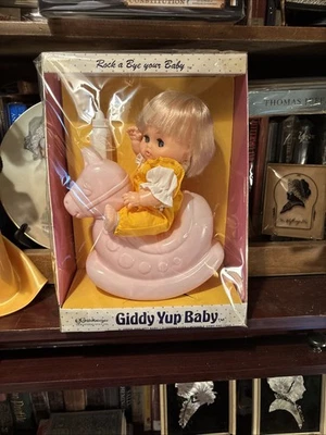 Vintage Goldberger Giddy Yup Babe Rock a Bye your Baby 9” Drink & Wet New In Box - Image 1 of 4