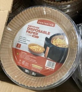 10 PACKUNGEN = 1000 BLATT Luft Friteuse Einweg Ungebleicht Fettdicht 20CM - Bild 1 von 1