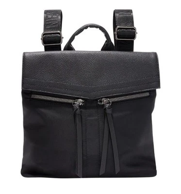 NWOT Botkier New York Mini Trigger Backpack Black Nylon & Vegan Leather Daypack - Image 1 of 4
