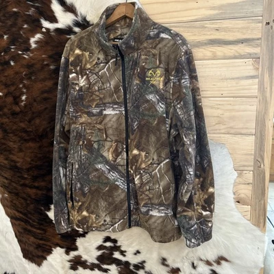 Realtree Xtra Full Zip Front Fleece Jacket Men’s Large 42-44 Camo Pockets - Image 1 of 4
