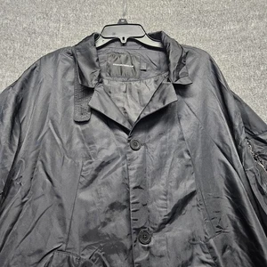 Stolen Girlfriends Club SGC Trench Coat Jacket Size Large Black Button - Picture 1 of 15