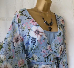 π******MONSOON PRE-OWNED "LUCILLE BLUE" MAXI DRESS SIZE 20******π - Picture 1 of 7