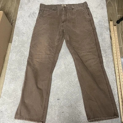CE Schmidt Workwear Pants Mens 38x34 Brown Carpenter Canvas Work Utility Duck - Image 1 of 4