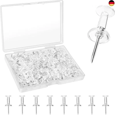 BESUCHE DEN QUELCC-STORE Quelcc 120 Stück Transparente Reißnägel, Pinnwandnadeln Reißnägel, Reißzwecken,