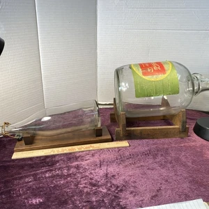 Menge 2- Vintage handgefertigte Holz Display Wein, Gallone Flaschenhalter j301 - Bild 1 von 17