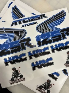 Kit gráfico de calcomanías de ala azul sobre negro para Honda HRC ATC70 125R Mini 250R ATC 70 - Imagen 1 de 3