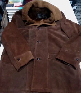 Vintage Sears Rehbock Western Leder Wildleder Jacke Kunstfell gefüttert Herren Gr. 42 Tall - Bild 1 von 9