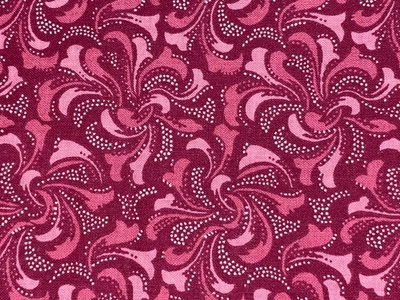 Por 1/2+ yarda Vintage Estampado de resortes Rojo Rosa Tono sobre Tono Remolinos 20" X 44" Foto 1 de 4