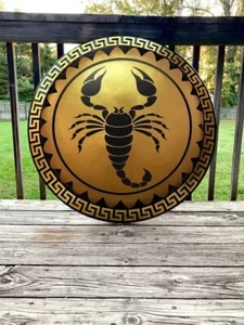22 " Metal Medieval Authentic Greek Hoplite SCORPION Shield22 " Metal Medieval A - Picture 1 of 6