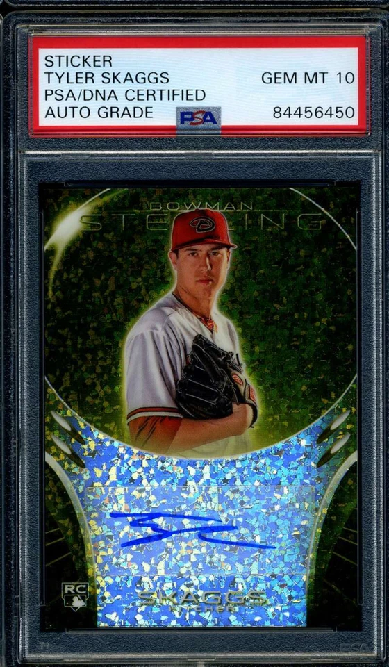 Tyler Skaggs Gem Mint 10 PSA DNA Signed 2013 Bowman Sterling Rookie Autograph - Image 1 of 1
