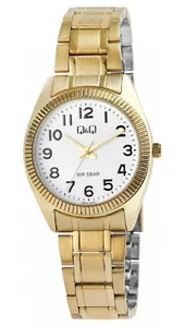 Q&Q watch with gold bracelet and white dial Q65A-003PY - Picture 1 of 1