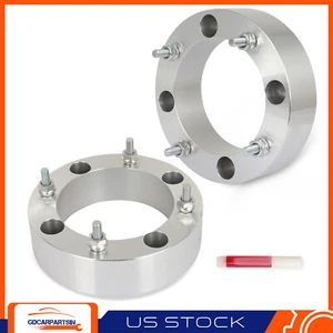 (2) 2" 4x156 4/156 ATV Wheel Spacers 3/8"x24 Fits Polaris Ranger 400 500 RZR 800 - Foto 1 di 7