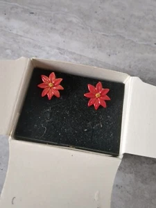 Avon de colección. Pendientes de vacaciones 1999 en caja original de flores de pascua - Imagen 1 de 7