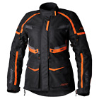 RST Maverick Evo Ladies Waterproof Motorcycle Motorbike Jacket Black Orange 3227