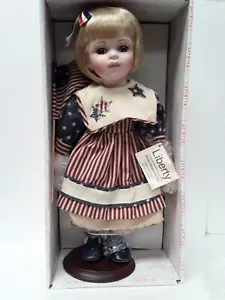 Rare Vintage Show Stoppers LIBERTY Doll 14.5” tall Porcelain w/ stand, Americana - Picture 1 of 6
