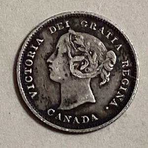 1899 Canada VIctoria Five 5 Cents - FREE US SHIPPING - - Picture 1 of 2