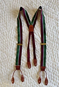 Bretelle classiche Cole Haan, pelle, grosgrain e ottone - Foto 1 di 10