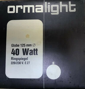 ORMALIGHT Globelampe G125 E27 ringverspiegelt SILBER 40W ø125mm Glühlampe ANILLO - Bild 1 von 1