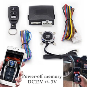 DC12V Car SUV Keyless Entry Engine Start Alarm System Push Button Remote Keyless - Picture 1 of 9