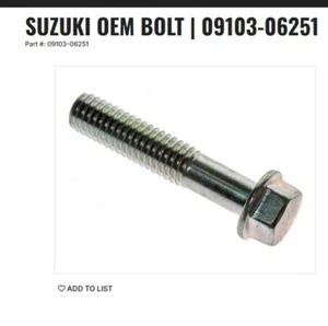 Suzuki # 01547-06203 - Bolt - Set of 2 - 01547-0620B clutch engine - Bild 1 von 4