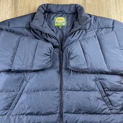 Cabelas Premier Northern Goose Down Puffer Jacket Men's 2XL Navy Blue 650 Y2k - Image 1 of 4