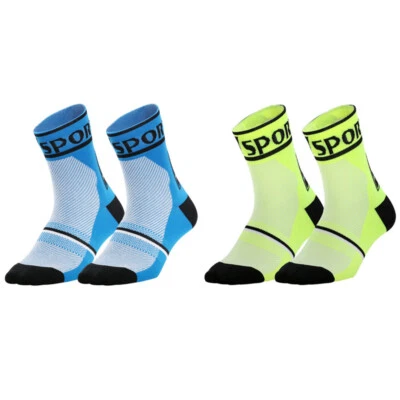 Cycling Socks Mens Womens Riding Bicycle Bike Sport Ankle Socks XC MTB BMX White - Image 1 of 4