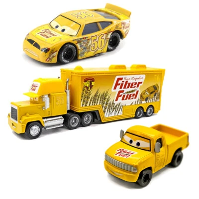  Disney Pixar Cars Model Car NO.56 Fiber Fuel Truck&Pickup&Car 3 Pack McQueen - Image 1 of 2