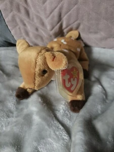 Ty Beanie Baby Whisper The Fawn Retired 1997 With Tag Errors - Picture 1 of 3