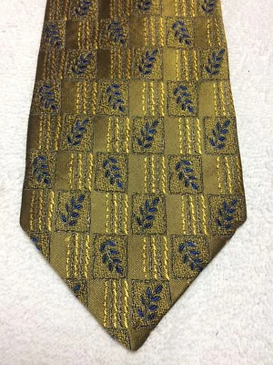 ROBERT TALBOTT MENS TIE GOLD WITH BLUE 4 X 61 - Image 1 of 4