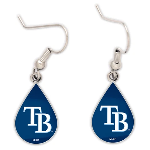 Tampa Bay Rays Tear Drop Earrings Cover