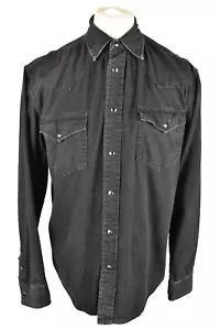 PULL&BEAR Black Long Sleeve Shirt size L Mens Regular Outdoors Outerwear - Picture 1 of 7
