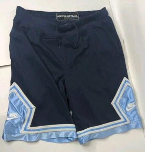 Vintage Y2K Nike Authentic Basketball Shorts Jersey Men's Large UNC Black Tag - Picture 1 of 9