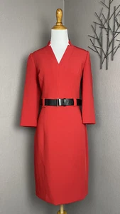 NEW Alex Marie Jane Red Belted Career Dress 6 $148 - Bild 1 von 6